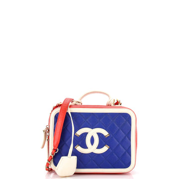 Chanel Filigree Vanity Case Quilted