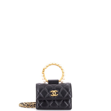 Chanel Pearl Crown Clutch With Chain