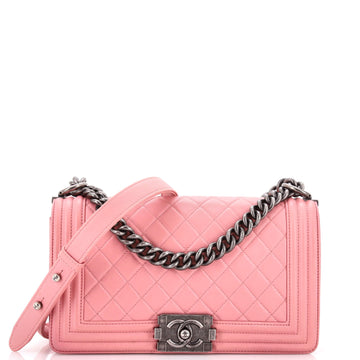 Chanel Boy Flap Bag Quilted Lambskin Old