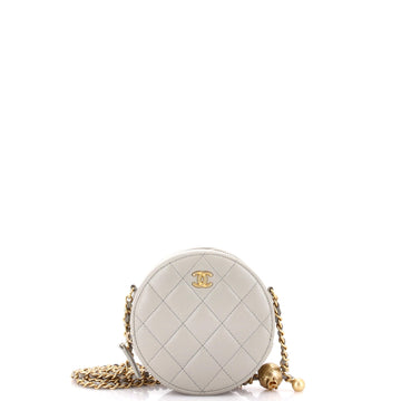 Chanel Pearl Crush Round Clutch With