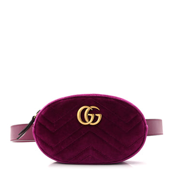 Gucci Velvet Matelasse Gg Marmont Belt
