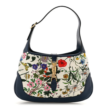 Gucci Canvas Flora Medium Jackie Hobo