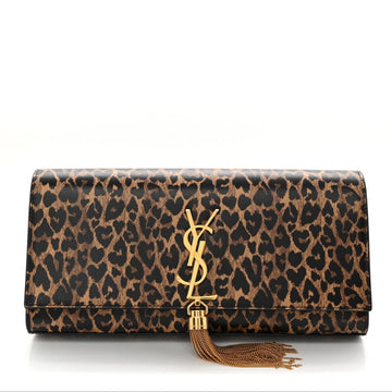 Saint Laurent Calfskin Heart Leopard