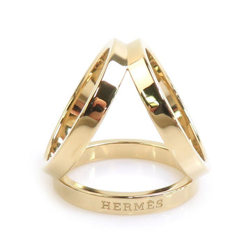 Hermes Scarf Ring Gold Metal -
