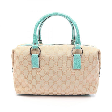 Gucci Gg Canvas Duffel Handbag Leather