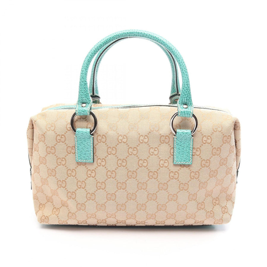 Gucci Gg Canvas Duffel Handbag Leather