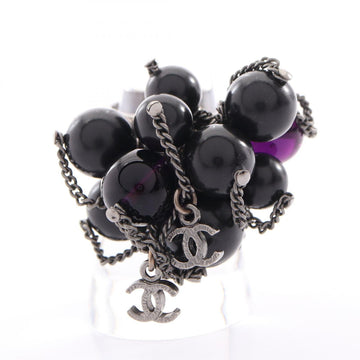 Chanel Coco Mark Chain Ring Ss Beads Shw