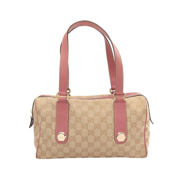 Gucci Gg Canvas Shoulder Handbag Leather