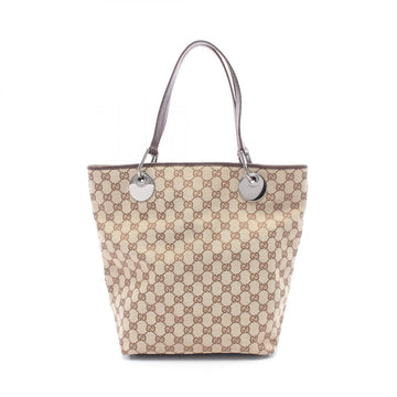 Gucci Gg Canvas Hand Tote Bag Leather