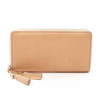 Gucci Tassel Around Long Wallet Leather