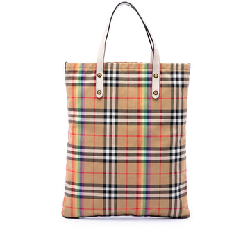 Burberry House Check Canvas Rainbow Tote