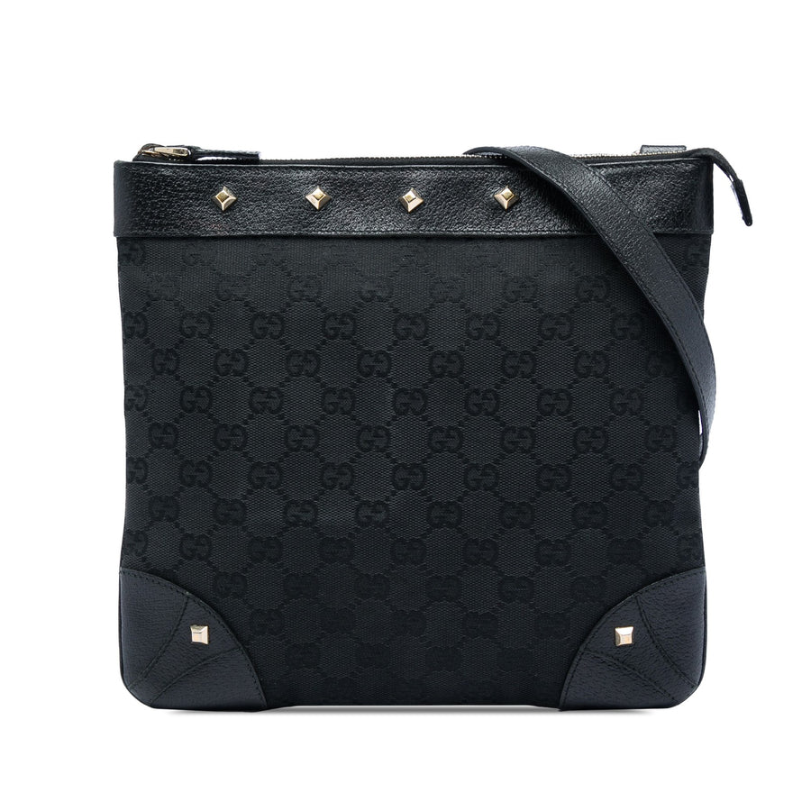 Gucci Gg Canvas Nailhead Crossbody Pre-