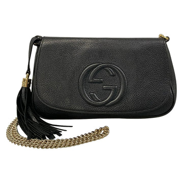 Gucci Soho Black Leather Shoulder Bag