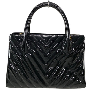 Chanel V Stitch (Chevron) Black Patent