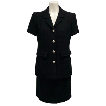 Chanel Black Outer Fabric] Wool Nylon