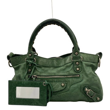 Balenciaga The First Dark Green Leather