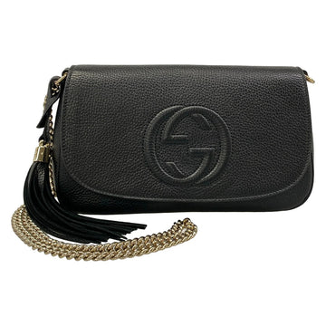Gucci Soho Black Leather Shoulder Bag