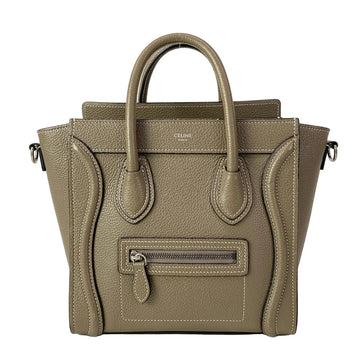 Celine Luggage Nano Shopper Gray Beige