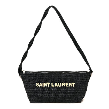 Saint Laurent Raffia Le Crossbody Black
