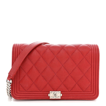 Chanel Caviar Quilted Boy Wallet On