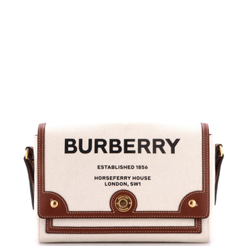 Burberry Note Crossbody Bag Canvas With