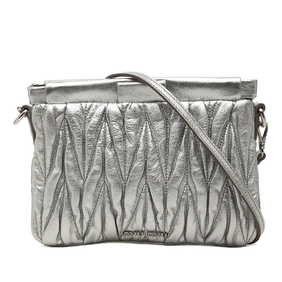 Miu Matelasse Metallic Nappa