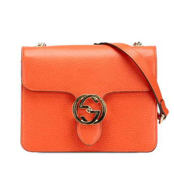 Gucci Interlocking Shoulder Bag Leather