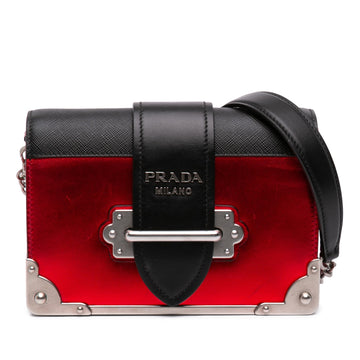 Prada Saffiano Trimmed Metallic Vitello