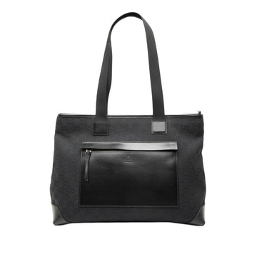 Gucci Gg Canvas Tote Pre-Loved Black