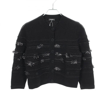 Chanel Coco Mark Button Fringe Cardigan