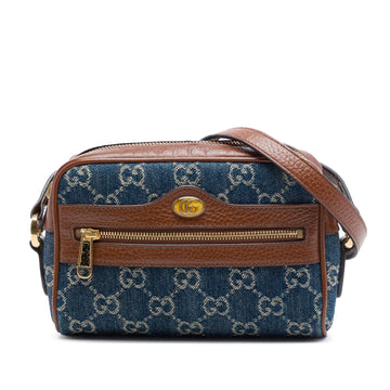 Gucci Mini Gg Denim Ophidia Crossbody