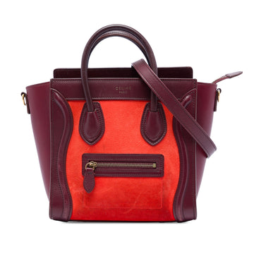 Celine Nano Tricolor Nubuck And Calfskin