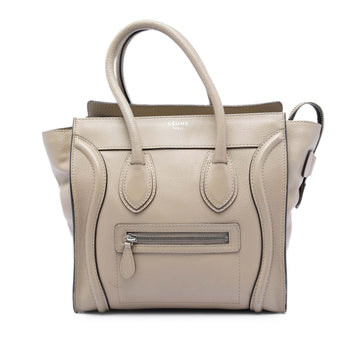 Celine Micro Leather Luggage Tote Pre-