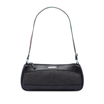 Gucci Denim Web Shoulder Bag Pre-Loved