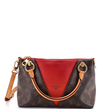Louis Vuitton V Tote Canvas And Leather