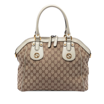 Gucci Scarlett Top Handle Bag Gg Canvas