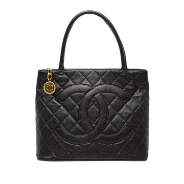 Chanel Medallion Tote Quilted Caviar