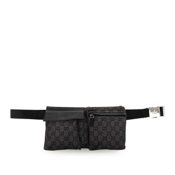 Gucci Gg Denim Double Pocket Belt Bag