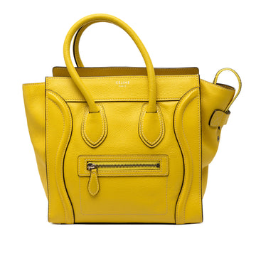 Celine Luggage Bag Grainy Leather Micro