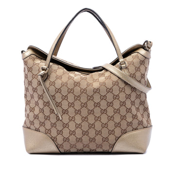 Gucci Medium Gg Canvas Bree Fold Over