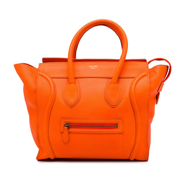 Celine Mini Leather Luggage Tote Pre-