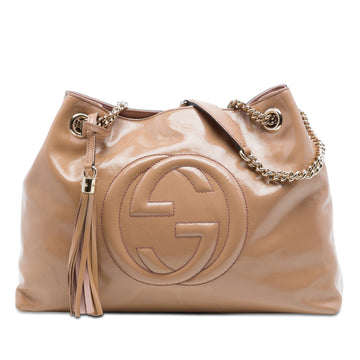 Gucci Medium Patent Soho Chain Tote Pre-
