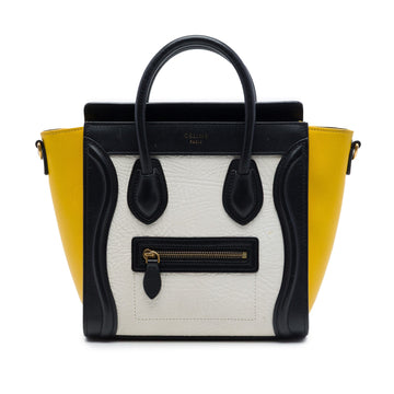 Celine Nano Tricolor Nubuck And Drummed