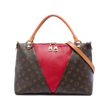 Louis Vuitton V Tote Canvas And Leather
