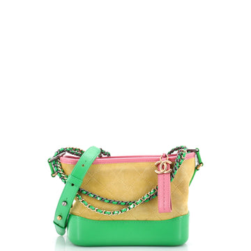 Chanel Gabrielle Hobo Quilted Suede