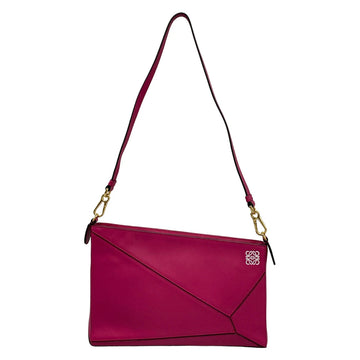 Loewe Puzzle Pouch Pink Leather Shoulder