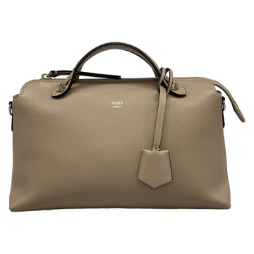 Fendi By The Way Gray Beige Leather