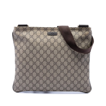 Gucci Zip Top Messenger Bag Gg Coated