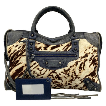 Balenciaga The City Cream Dark Brown