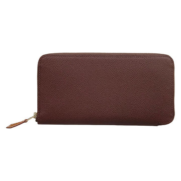 Hermes Azap Long Silkin Dark Brown Veau